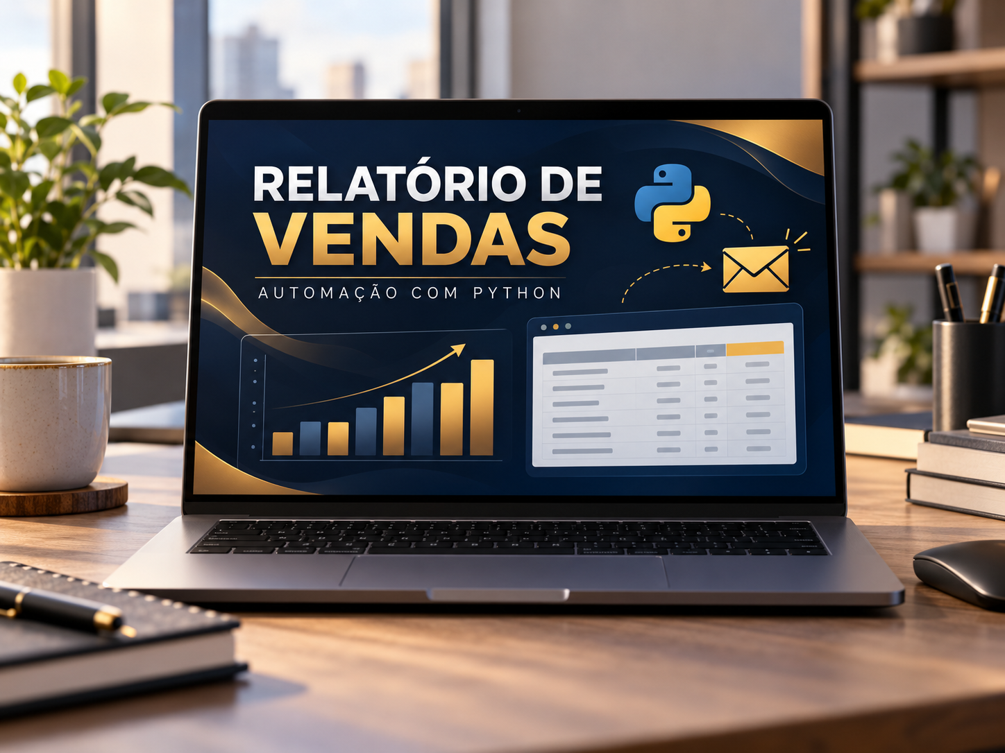 Automação de Relatório de Vendas com Python: planilha, indicadores e e-mail